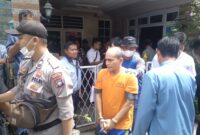 Tersangka Ahmad Yuda saat menjalani rekonstruksi, Senin (11/12/2023. Foto:Arga/matapedia6