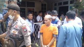 Tersangka Ahmad Yuda saat menjalani rekonstruksi, Senin (11/12/2023. Foto:Arga/matapedia6