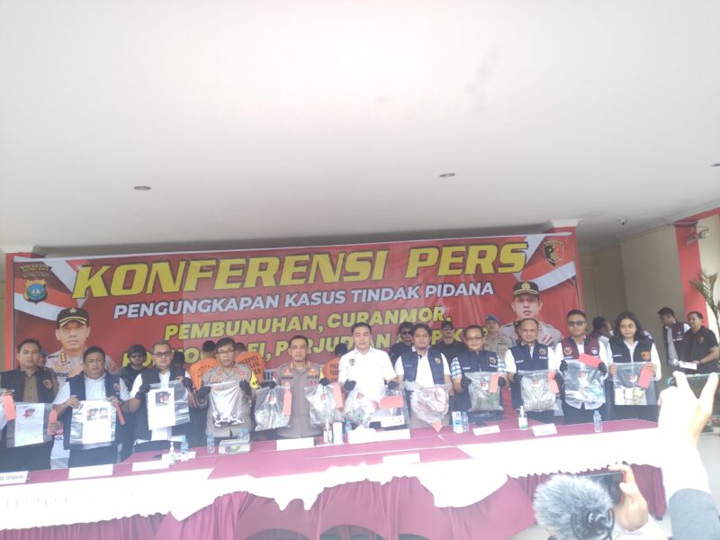 Polisi merilis kasus curanmor dan Tipikor, judi serta asulisa, Kamis (21/12/2023). Foto:Rega/matapedia6