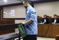 Andi Pramono jalani sidang di pengadilan tipikor Jakarta Pusat, eksepsi atau nota keberatan yang diajukan ditolak hakim, Matapedia6.com/ nett