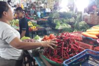 Salah satu pedagang di pasar SP Plaza, Sagulung, Batam, Kamis (712/2023). Foto:Arga-matapedia6.