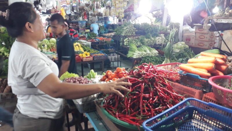 Salah satu pedagang di pasar SP Plaza, Sagulung, Batam, Kamis (712/2023). Foto:Arga-matapedia6.