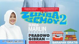 Zumba Gemoy TKD Prabowo-Gibran jilid dua akan digelar di SP, Sagulung. Foto:Istimewa/matapedia6