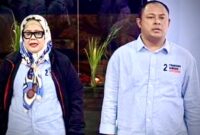 Ketua DPD Partai Gerindra Kepri, Iman Sutiawan dengan Marlin Agustina. Foto:DN/matapedia6