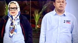 Ketua DPD Partai Gerindra Kepri, Iman Sutiawan dengan Marlin Agustina. Foto:DN/matapedia6