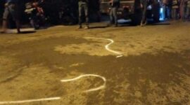 Garis polisi di lokasi kecelakaan di simpang Frangky Batam Centre. Matapedia6.com/ Istimewa