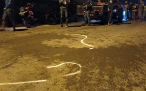 Garis polisi di lokasi kecelakaan di simpang Frangky Batam Centre. Matapedia6.com/ Istimewa