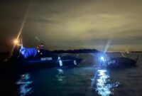 Kapal cepat yang mengangkut 47 karton rokok yang tidak dilengkapi pita cukai yang hendak diselundupkan dari Batam ke Tanjung Buntung. Matapedia6.com/ Dok Bea Cukai