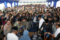 Peletakan batu pertama rumah warga terdampak pengembangan Eco City, Rabu (10/1/2024). Foto: Dok/Humas BP Batam