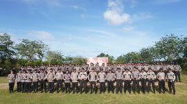 Sebanyak 234 Bintara remaja melaksanakan tradisi pembaretan Bintara Remaja GEL II Tahun Anggaran 2023 yang bertempat di lapangan Bhayangkara Polda Kepri, Senin (15/1/2024) Matapedia6.com/ Dok Polda
