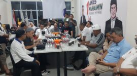 Tim Pemenangan Daerah (TPD) pasangan Capres nomor urut satu Provinsi Kepulauan Riau (Kepri) saat rapat persiapan kedatangan Anies Rasyid Baswedan Ke Kota Batam pada Jumat (19/1/2024).Matapedia6.com/luci
