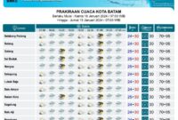 Wilayah Kota Batam masih berpotensi diguyur hujan pagi dan malam hari. Matapedia6.com/ BMKG