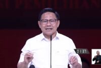 Calon wakil presiden nomor urut 1 Muhaimin Iskandar menyampaikan gagasannya saat debat calon wakil presiden Pemilu 2024 di JCC, Jakarta, Minggu, (21/1/2023). Matapedia6.com/ screenshot youtube KPU RI
