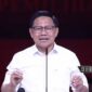 Calon wakil presiden nomor urut 1 Muhaimin Iskandar menyampaikan gagasannya saat debat calon wakil presiden Pemilu 2024 di JCC, Jakarta, Minggu, (21/1/2023). Matapedia6.com/ screenshot youtube KPU RI