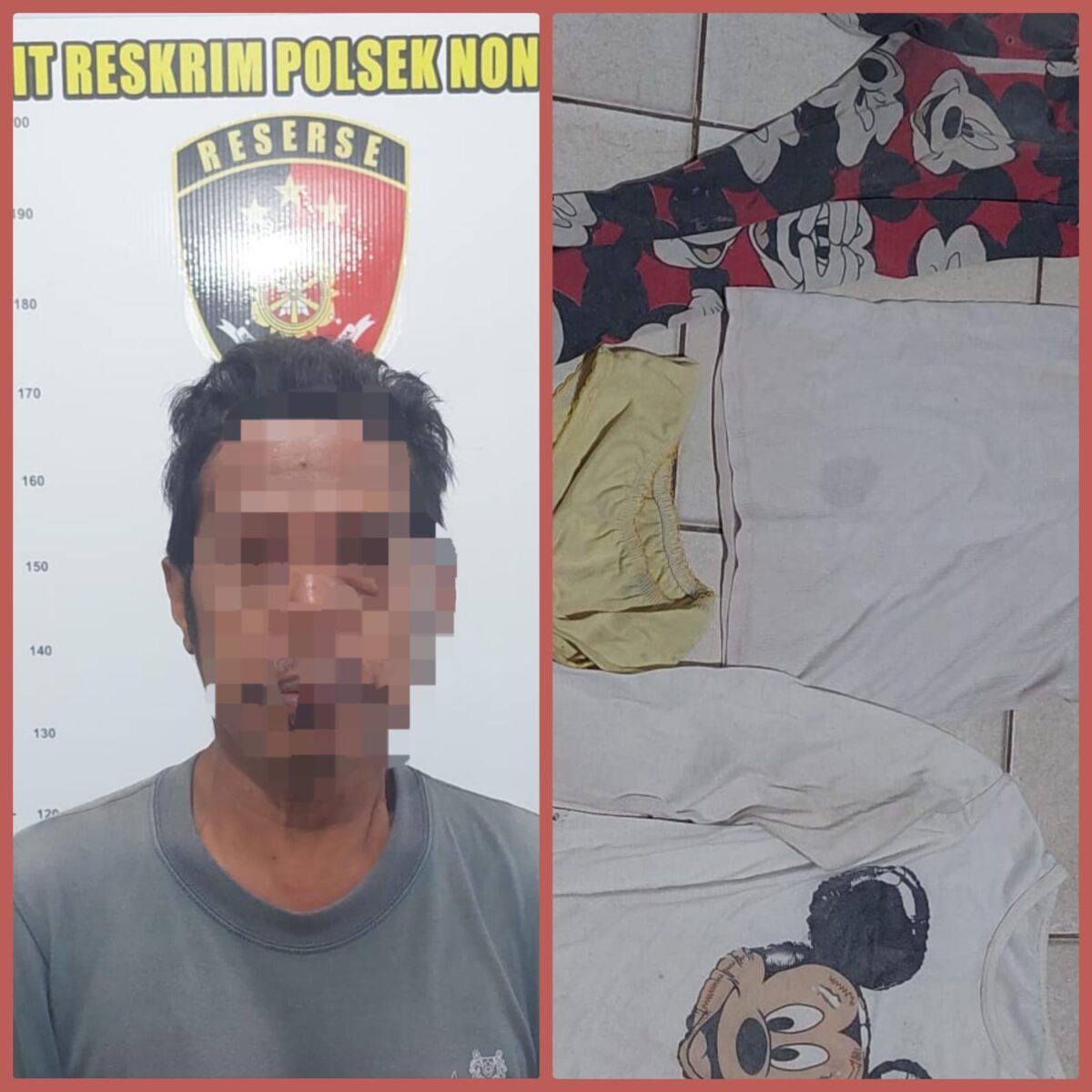 IS (52) pelaku dan barang bukti yang diamankan polisi atas kasus pencabulan di Wilayah Nongsa.Matapedia6.com/ Dok Polsek Nongsa