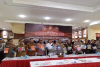 Kapolda Kepri Irjen Pol Yan Fitri pimpin Konferensi pers pengungkapan kasus peredaran narkotika di Kepri, Selasa (30/1/2024).Matapedia6.com/ luci