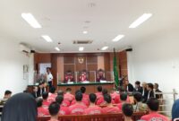 Sidang kasus Rempang Galang Batam pada Senin (8/1/2024). Foto:rega/matapedia6