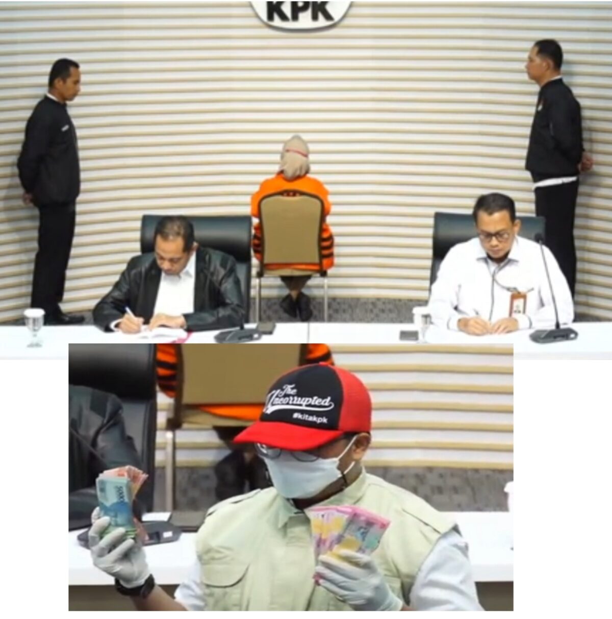 Wakil Ketua Komisi Pemberantasan Korupsi (KPK) Nurul Ghufron, saat membacakan ungkap kasus OTT di Sidoarjo, serta barangbukti yang diamankan KPK, Senin (29/1/2024). Matapedia6.com/Screenshot YouTube KPK.