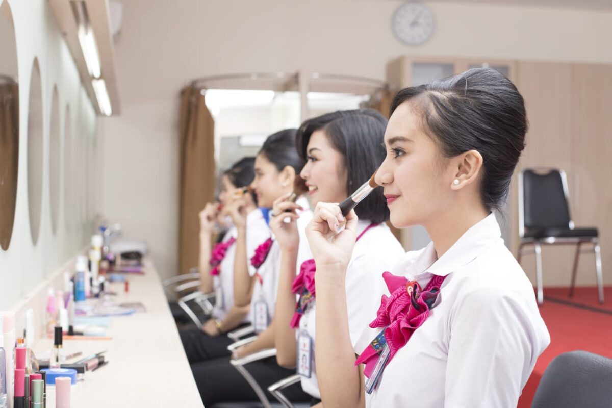 Pelatihan awak kabin pesawat Lion Air. Foto:Ist/matapedia6