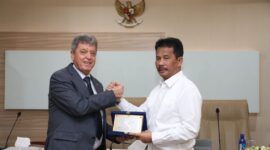 Kepala BP Batam Muhammad Rudi bersama Duta Besar Palestina. Foto:Dok/ Humas BP Batam