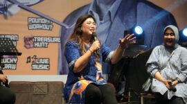 Kepala Biro Humas, Promosi, dan Protokol BP Batam, Ariastuty Sirait saat menjadi narasumber dalam Talkshow Big Food Festival di Pollux Habibie, Kamis (1/2/2024). Foto:Dok/Humas BP Batam