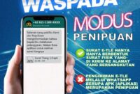 Pesan penipuan tilang elektronik melalui aplikasi whatshap yang diterima masyarakat. Matapedia6.com/Humas Polda