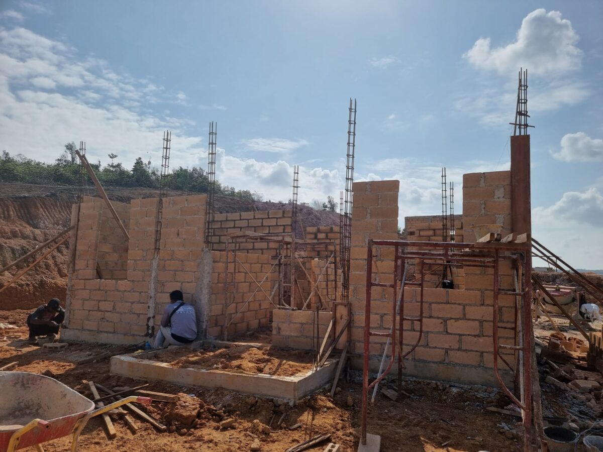 Salah satu pembangunan rumah warga Rempang. Foto:Dok/Humas BP Batam