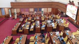 Anggota Dewan perwakilan Rakyat Daerah (DPRD) Kota Batam saat mengikuti Rapat Paripurna  Penetapan Pokir Tahun 2025, di ruang rapat Utama DPRD Kota Batam, Senin (19/2/2024). Matapedia6.com/ luci