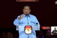 Calon presiden Nomor urut satu Prabowo Subianto. Matapedia6.com/ Screenshot YouTube KPU RI