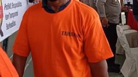 HM tersangka pelangsir BBM Solar subsidi yang ditangkap Ditreskrimsus Polda Kepri. Matapedia6.com/ Ramadan