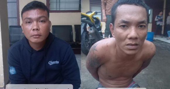 Wajah dua terduga pelaku begal sadis yang menewaskan mahasiswa UNSRI di Ogan Ilir Sumatera Selatan. Matapedia6.com/ Dok Humas Polda Sumsel