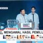 Pasangan calon presiden dan wakil Presiden Prabowo Subianto dan Gibran Raka Bumingraka saat memberikan pidato di Istora Senayan Jakarta, Rabu (14/2/2024). Matapedia6.com/ Screenshot YouTube