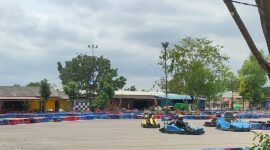 Lintasan wahana Gokart kawasan Golden City Bengkong. Matapedia6.com/ Luci