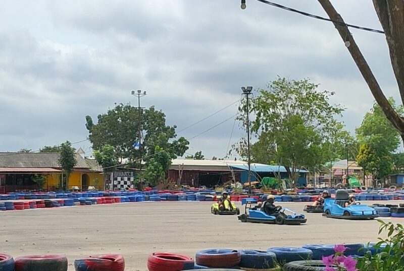 Lintasan wahana Gokart kawasan Golden City Bengkong. Matapedia6.com/ Luci