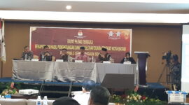 Rapat Pleno Terbuka Rekapitulasi Hasil Penghitungan Suara Tingkat Kota Batam Pada Pemilu Serentak Tahun 2024,  di Hotel Swiss Bell Harbourbay, Sabtu (2/3/2024). Matapedia6.com/ Luci
