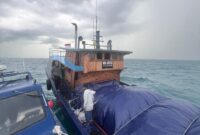 Kapal KM Arsyi yang di tangkap oleh Tim Patroli Bea dan Cukai Kota Batam, Jumat (1/3/2024). Matapedia6.com/Dok Bea Cukai