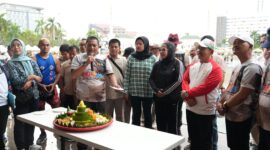 Ketua KONI Batam Rani Rafitriyani saat hadir dalam agenda Road to PON XXI Aceh Sumut 2024 di Alun-alun Engku Putri beberapa hari lalu. Foto:DN-matapedia6