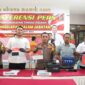 Kapolresta Barelang saat ekspos kasus pencurian uang omset Indomaret yang dilakukan oleh supir perusahaan. Pelaku ditangkap di Sumatera Utara, Kamis (29/2/2024).Matapedia6.com/ Dok Polres