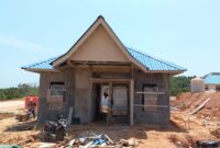 Progres pembangunan rumah terdampak pengembangan Rempang Eco City. Foto:Istimewa