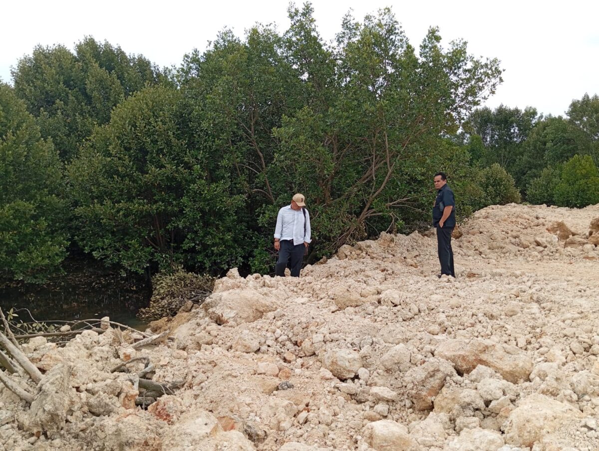 Komisi III DPRD Kota Batam sidak penimbunan lahan mangrove di wilayah Sagulung, dalam waktu dekat akan panggil pemilik lahan, Kamis (21/3/2024). Matapedia6.com/ Luci