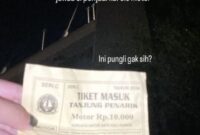 Screenshot dari Instagram karcis parkir motor dibawah jembatan satu Barelang Batam, sekali parkir Rp 10 ribu untuk motor. Matapedia6.com/Screenshot dari Instagram