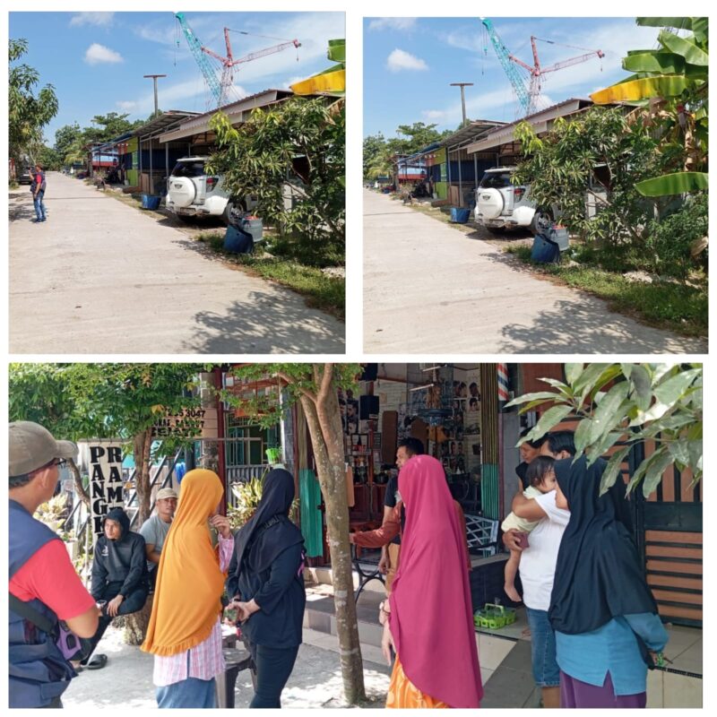 Warga perumahan Parisa Indah berkumpul dan rencananya akan mendatangi Lurah, pertanyakan row jalan di depan rumah mereka, Rabu (27/3/2024). Matapedia6.com/ Luci