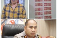 Kapolsek Batuampar Kompol Dwihatmoko Wiroseno saat memberikan keterangan pengungkapan kasus peredaran uang palsu di wilayah Batuampar, Rabu (27/3/2024). Matapedia6.com/ Dok Polsek Batuampar