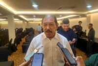 Ketua Pelancongan Desaru Tourism Association Colonel Mohd Jamal Salleh saat diwawancarai wartawan. Foto:Ramadan/matapedia6