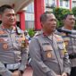 Wakapolda Kepri Brigjen Pol Asep Syafrudin didampingi Dirlantas Polda Kepri Kombes Pol Tri Yulianto dan Kabidhumas Polda Kepri Kombes Pol Zahwani Pandra Arsyad, Jumat (1/3/2024). Matapedia6.com/Luci