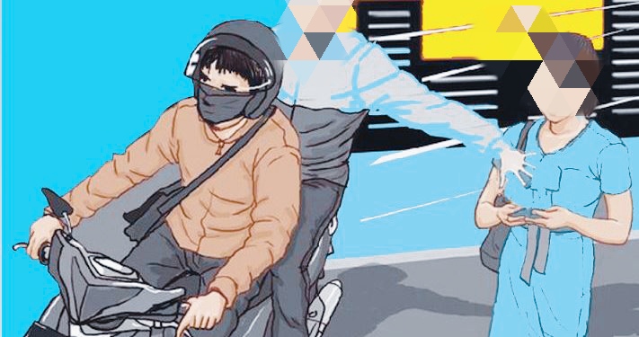 Ilustrasi begal bagian sensitif perempuan.