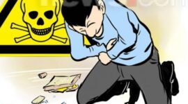 Ilustrasi karyawan keracuanan