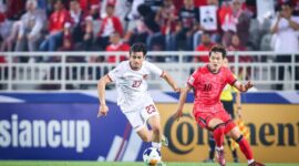 Laga Timnas Indonesia melawan Korea Selatan yang berakhir dengan drama adu penalti di Stadion Abdullah bin Khalifa, Doha Qatar, Jumat (26/4/2024). (AFC)