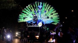 Salah satu mobil hias yang ikut dalam pawai takbir Idulfitri 1445 H. Matapedia6.com/ Istimewa