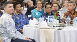 Kepala BP Batam, Muhammad Rudi hadiri  peresmian Batam Technology Center - Pabrik 5 & 6 PT Karti Yasa Sarana - Cameron SLB di PT Karti Yasa Sarana, Batu Ampar, Batam, Kamis (25/4/2024).
